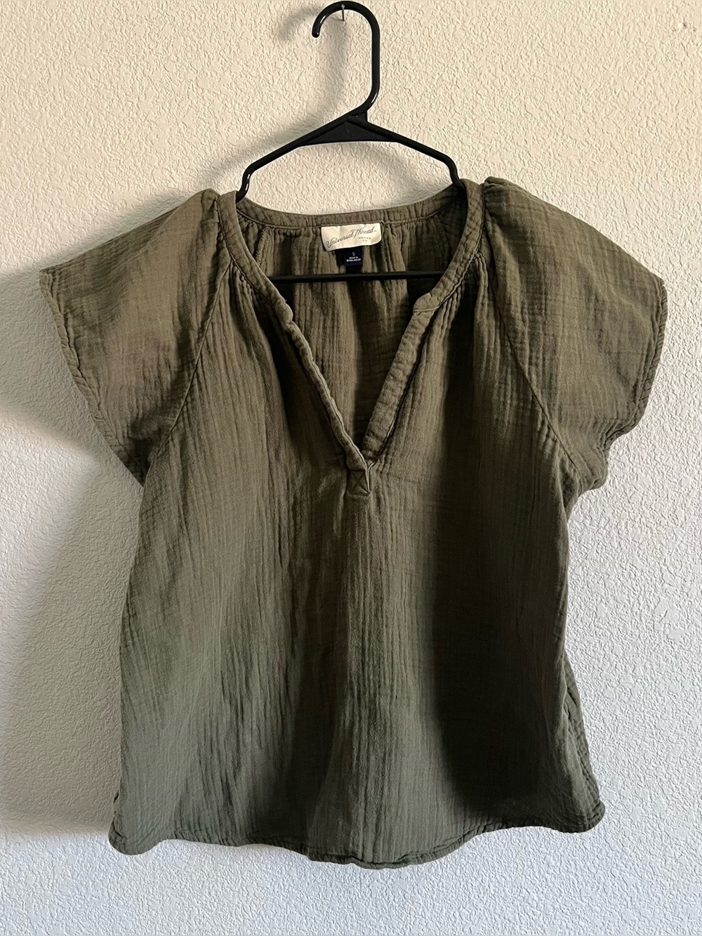 Green Flutter Sleeve Top